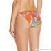 Trina Turk Women's Side Tie Hipster Bikini Swimsuit Bottom Orange Tangerine Pink Sea Garden B07P3FT257